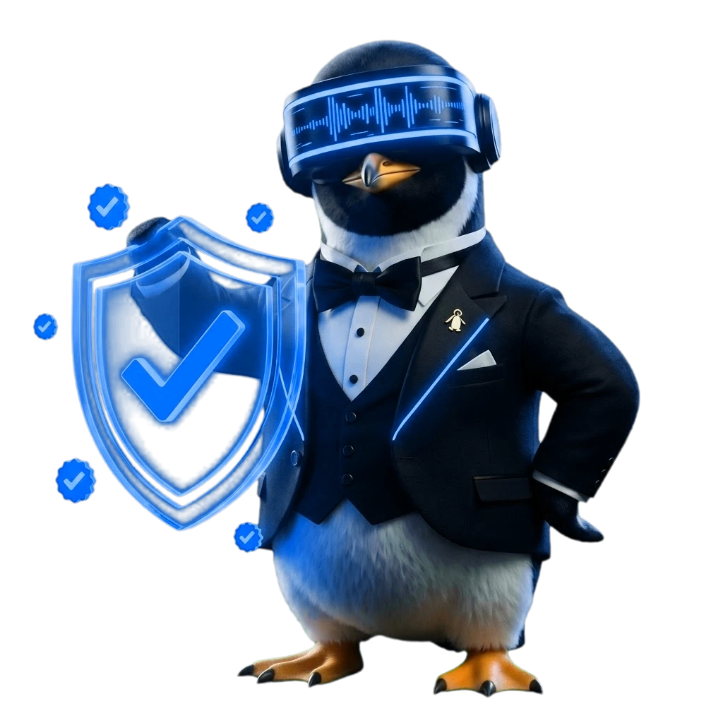 SEO Butler penguin butler with a verified shield - straight answers to your questions
